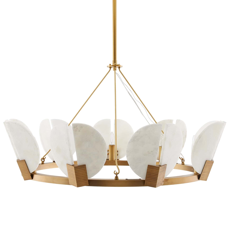 Люстра Arteriors SIERRA CHANDELIER GOLD Золотой Белый Люстра Arteriors SIERRA CHANDELIER GOLD Золотой Белый в Липецке | Loft Concept