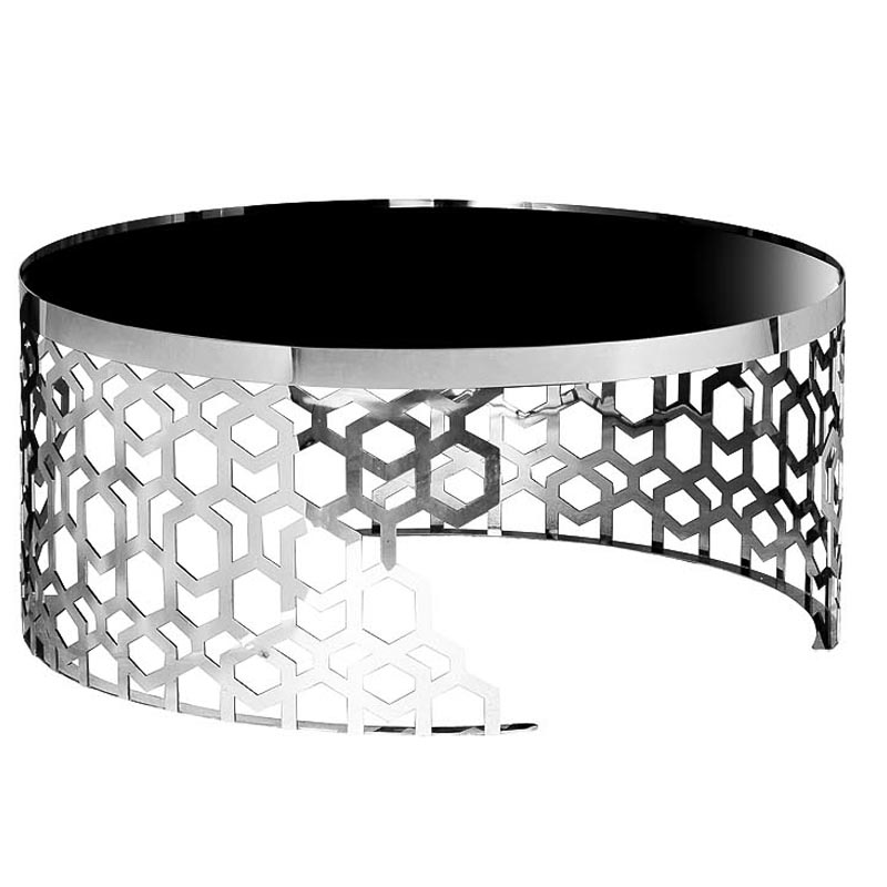 Кофейный стол Yen Geometry Table Silver 90 Серебряный Черный Кофейный стол Yen Geometry Table Silver 90 Серебряный Черный в Липецке | Loft Concept