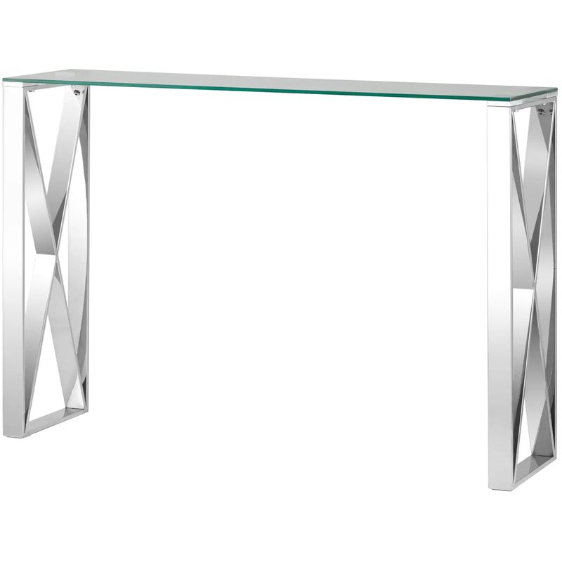 Консоль Lannes Collection Silver Серебряный Прозрачное Стекло Консоль Lannes Collection Silver Серебряный Прозрачное Стекло в Липецке | Loft Concept