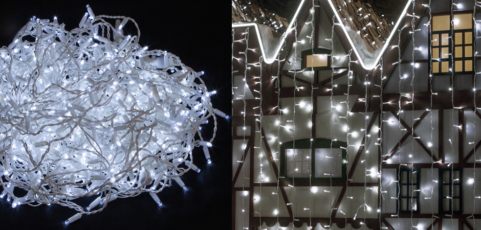 Гирлянда-Занавес с Белым светом - Loft-Concept в Липецке