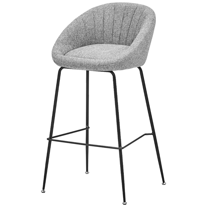 Барный стул Alberto Bar Stool Gray Черный Светло-серый Барный стул Alberto Bar Stool Gray Черный Светло-серый в Липецке | Loft Concept
