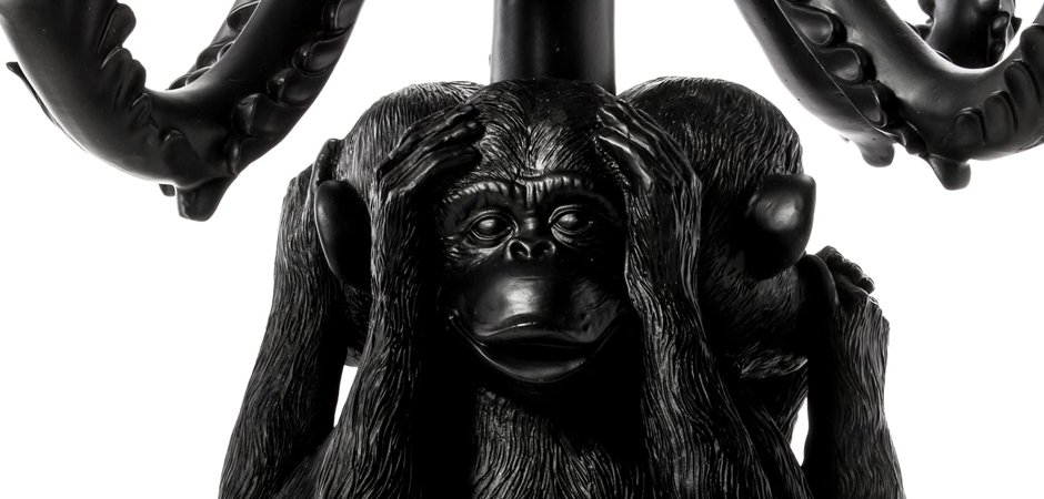 Подсвечник Seletti Giant Burlesque 3 Monkeys Black Подсвечник Seletti Giant Burlesque 3 Monkeys Black - Loft-Concept в Липецке