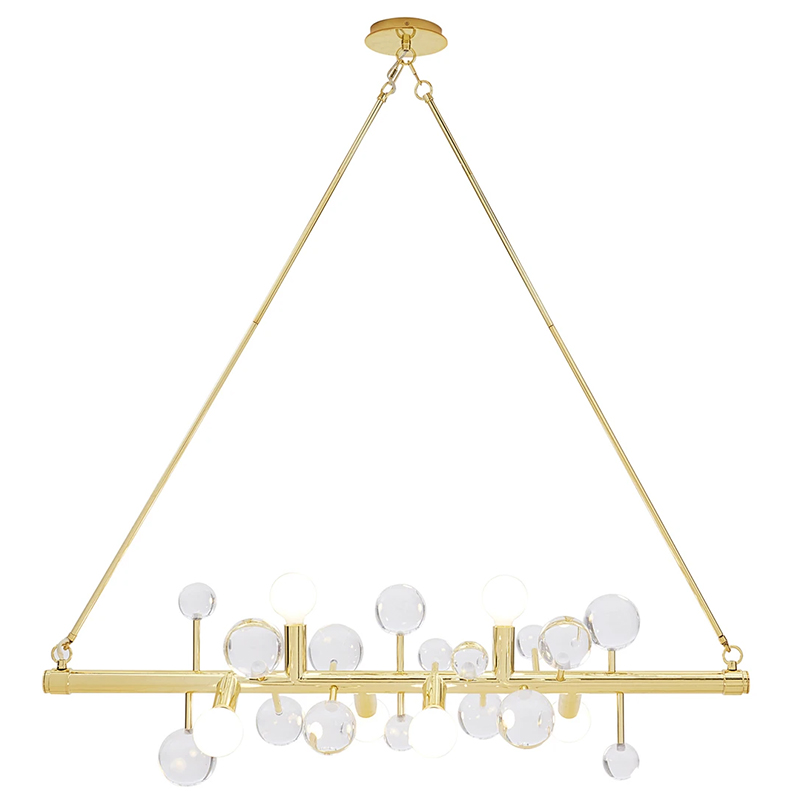 Люстра Jonathan Adler SIX-LIGHT LINEAR CHANDELIER Clear Золотой Прозрачное Стекло Белый Люстра Jonathan Adler SIX-LIGHT LINEAR CHANDELIER Clear Золотой Прозрачное Стекло Белый в Липецке | Loft Concept