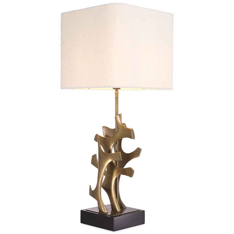 Настольная лампа Eichholtz Table Lamp Agape Brass Белый Латунь Настольная лампа Eichholtz Table Lamp Agape Brass Белый Латунь в Липецке | Loft Concept