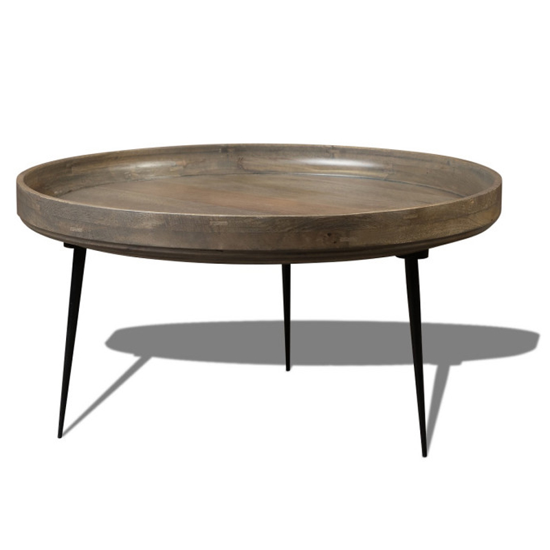 Кофейный стол Davidson Coffee Table platinum 40 Серый Черный Кофейный стол Davidson Coffee Table platinum 40 Серый Черный в Липецке | Loft Concept