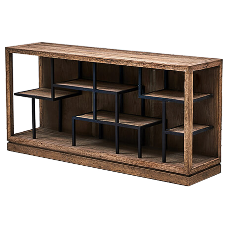 Стеллаж в стиле Лофт Geometric Loft Rack S Коричневый Черный Стеллаж в стиле Лофт Geometric Loft Rack S Коричневый Черный в Липецке | Loft Concept