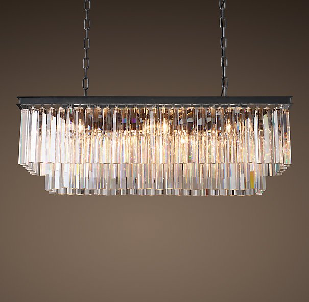 Люстра RH 1920s Odeon Clear Glass Fringe Black iron 90 Черный Люстра RH 1920s Odeon Clear Glass Fringe Black iron 90 Черный в Липецке | Loft Concept
