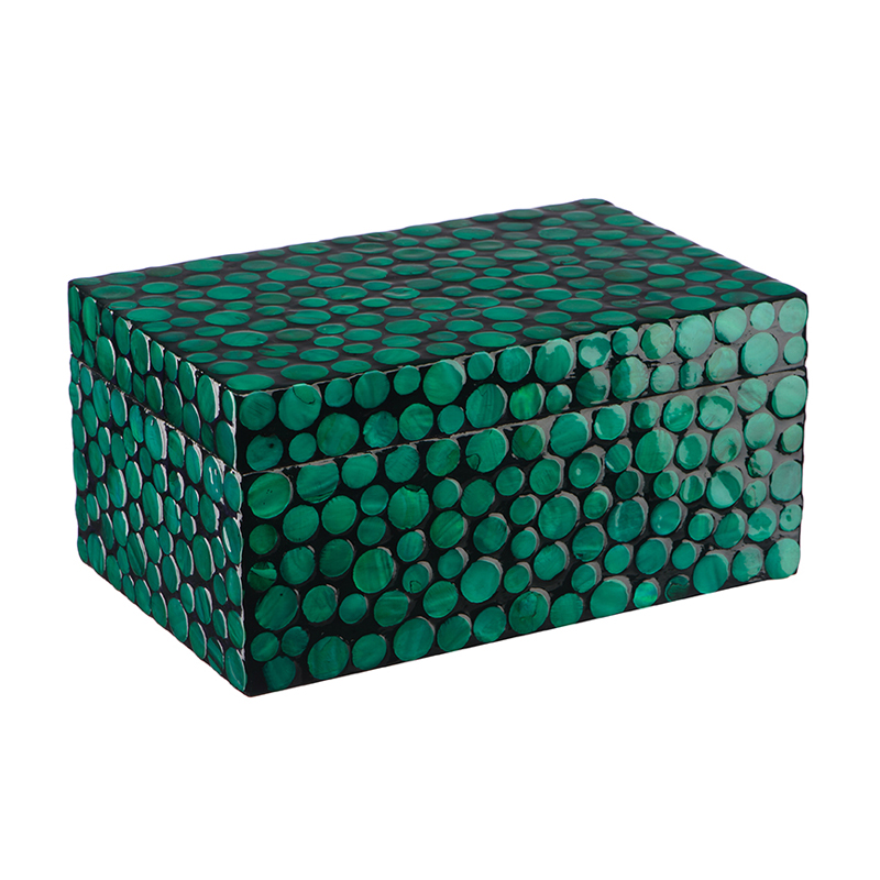Шкатулка Box Nacre Черный Малахит (зеленый) Шкатулка Box Nacre Черный Малахит (зеленый) в Липецке | Loft Concept