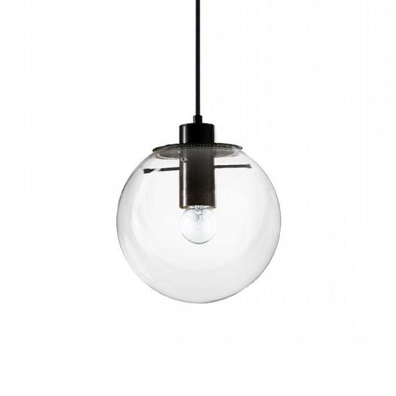 Подвесной светильник Selene Glass Ball Ceiling Lights Black 20 cm Черный Прозрачное Стекло Подвесной светильник Selene Glass Ball Ceiling Lights Black 20 cm Черный Прозрачное Стекло в Липецке | Loft Concept