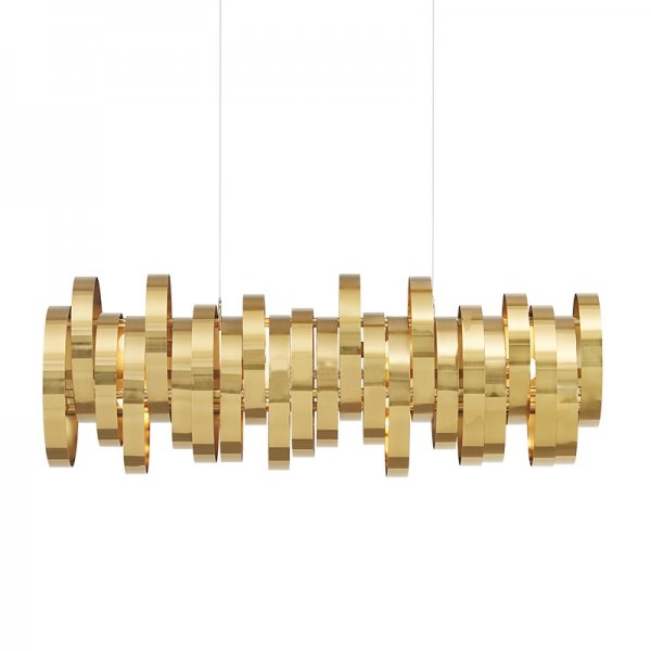 Люстра Brass Belts Chandelier Латунь Люстра Brass Belts Chandelier Латунь в Липецке | Loft Concept