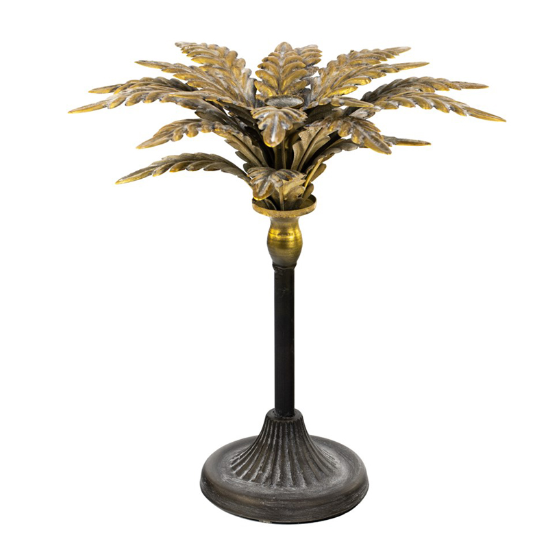 Подсвечник Tropical Forest gold & black пальма Черный Золотой Подсвечник Tropical Forest gold & black пальма Черный Золотой в Липецке | Loft Concept