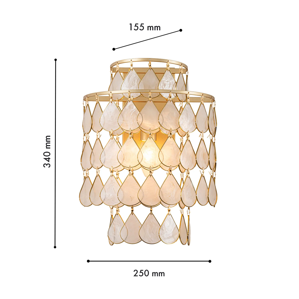 Бра с декором из натуральной морской ракушки Iridescent Light в Липецке