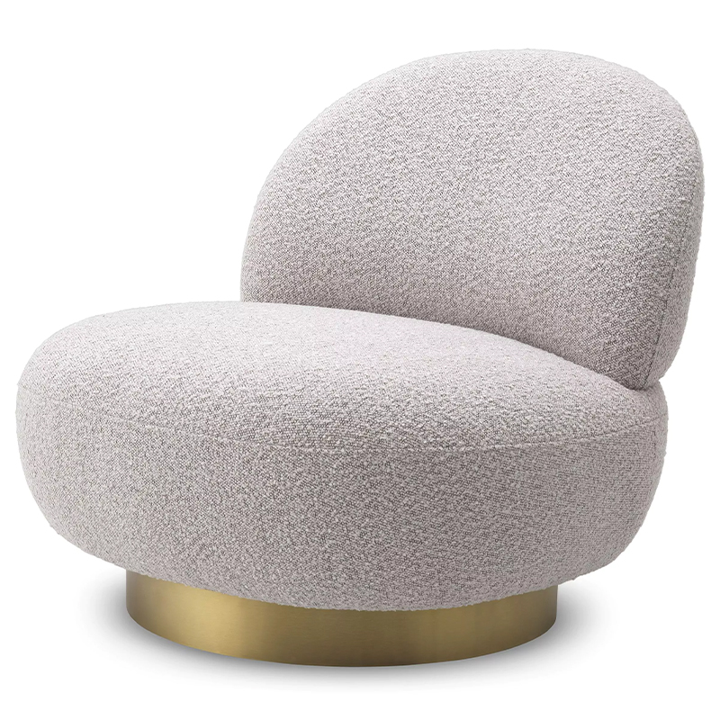 Кресло Eichholtz Swivel Chair Clement Grey Светло-серый Латунь Кресло Eichholtz Swivel Chair Clement Grey Светло-серый Латунь в Липецке | Loft Concept
