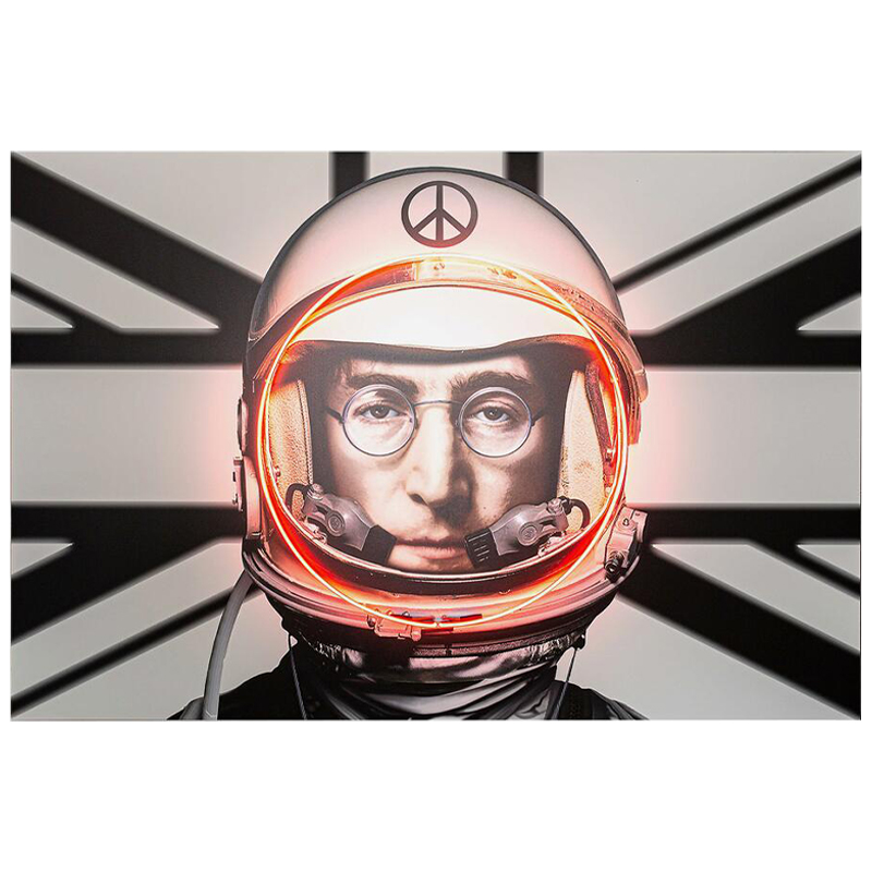 Дизайнерский Неоновый Постер Джон Леннон в Скафандре Lennon Astronaut Мульти Черный Белый Дизайнерский Неоновый Постер Джон Леннон в Скафандре Lennon Astronaut Мульти Черный Белый в Липецке | Loft Concept