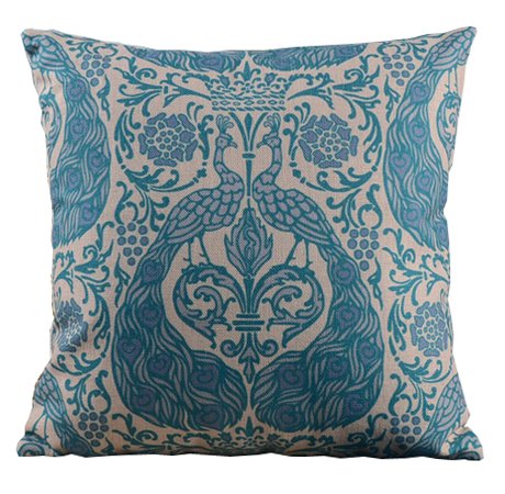 Подушка blue peacock ornament Бирюзовый Подушка blue peacock ornament Бирюзовый в Липецке | Loft Concept