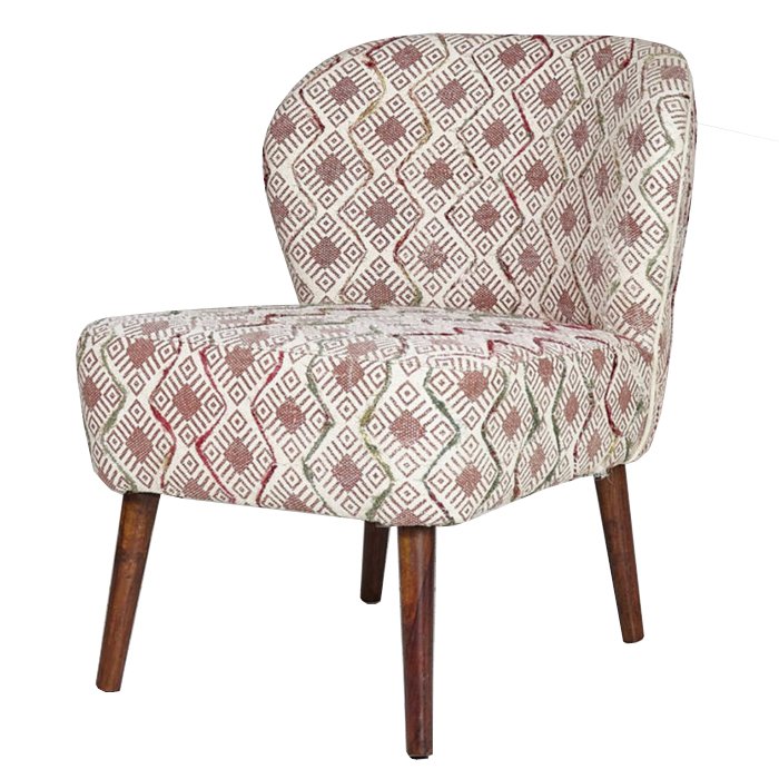 Кресло с розовым орнаментом KELIM Pattern Белый Розовый (Rose) Коричневый Кресло с розовым орнаментом KELIM Pattern Белый Розовый (Rose) Коричневый в Липецке | Loft Concept