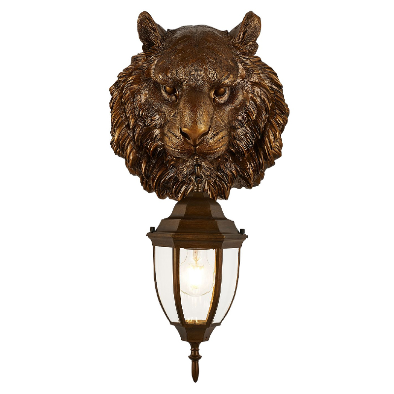 Коричневый уличный светильник с головой зверя ANIMAL LANTERN Коричневый Прозрачный Коричневый уличный светильник с головой зверя ANIMAL LANTERN Коричневый Прозрачный в Липецке | Loft Concept