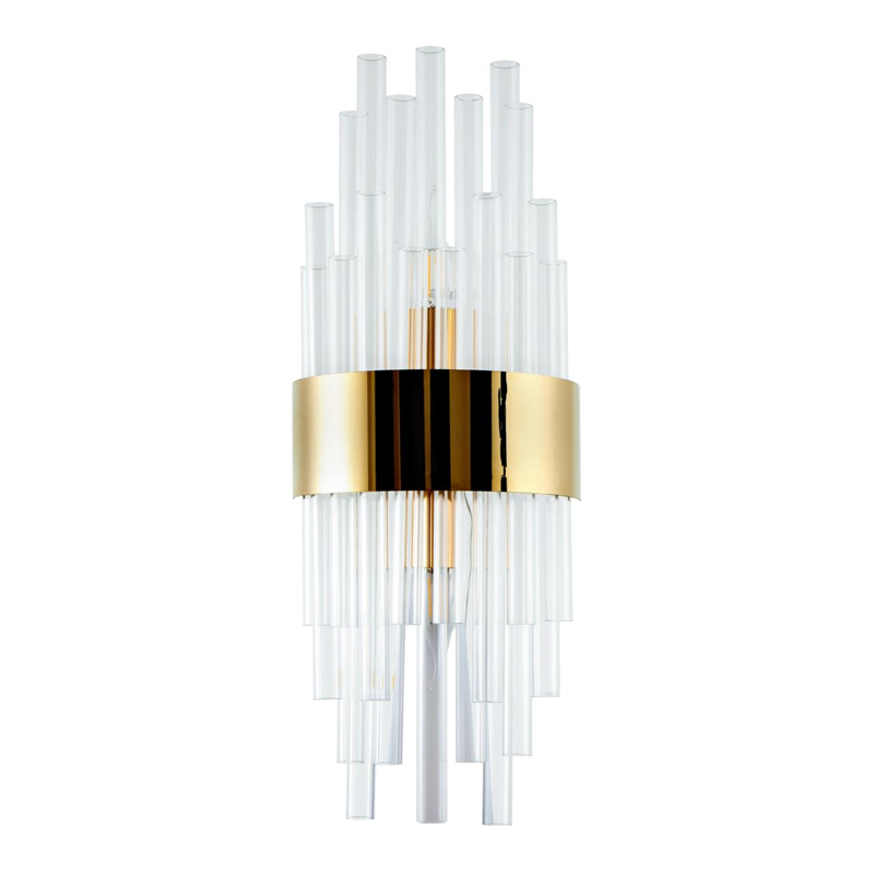 Бра на 2 лампы Flutes Gold Золотой Бра на 2 лампы Flutes Gold Золотой в Липецке | Loft Concept