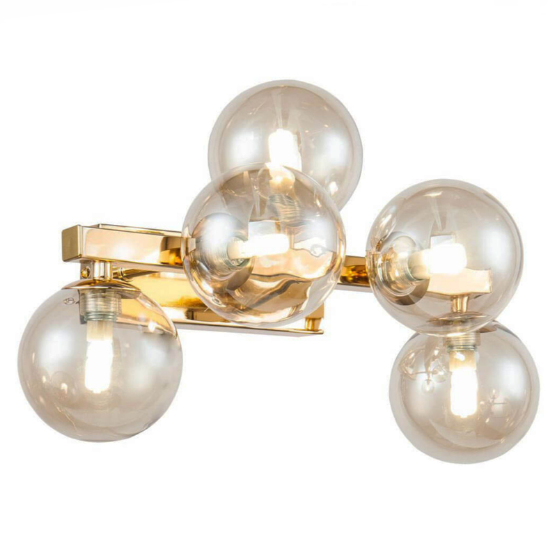 Бра Berries Chandelier Amber 5 Глянцевое золото Янтарь (Amber) Бра Berries Chandelier Amber 5 Глянцевое золото Янтарь (Amber) в Липецке | Loft Concept
