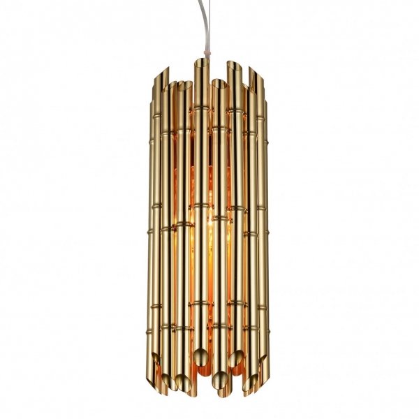 Люстра Golden Bamboo Pendant Глянцевое золото Люстра Golden Bamboo Pendant Глянцевое золото в Липецке | Loft Concept