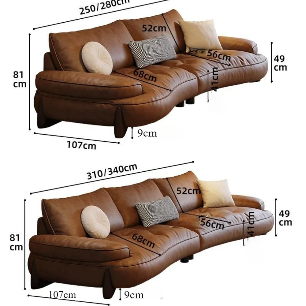 Диван кожаный с каркасом из массива дерева Medieval Furniture в Липецке