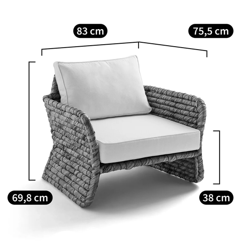 Кресло из плетеного гиацинта Gardner Wicker Armchair Кресло из плетеного гиацинта Gardner Wicker Armchair в Липецке