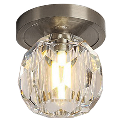 Потолочный светильник Boule de Cristal Single ceiling light Никель Прозрачное Стекло Потолочный светильник Boule de Cristal Single ceiling light Никель Прозрачное Стекло в Липецке | Loft Concept