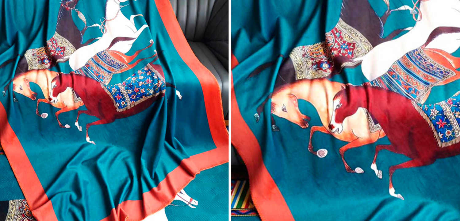 Плед Hermes Four Horses Plaid - фото