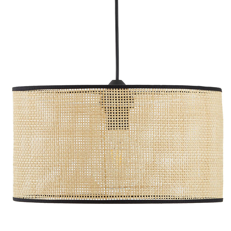 Подвесной светильник Ottar Wicker beige black 40 Бежевый Черный Подвесной светильник Ottar Wicker beige black 40 Бежевый Черный в Липецке | Loft Concept