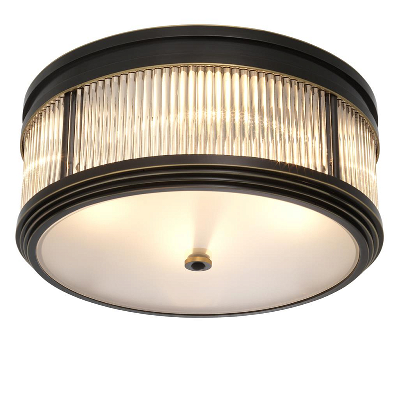 Потолочный светильник Темная бронза Dark bronze Disk Ceiling Lamp Темная бронза Прозрачное Стекло Потолочный светильник Темная бронза Dark bronze Disk Ceiling Lamp Темная бронза Прозрачное Стекло в Липецке | Loft Concept