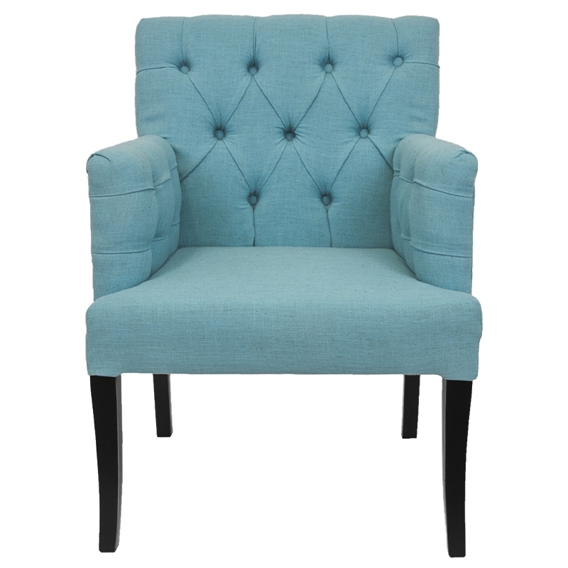 Кресло Addison Chic Armchair blue flax Бирюзовый Черный Кресло Addison Chic Armchair blue flax Бирюзовый Черный в Липецке | Loft Concept
