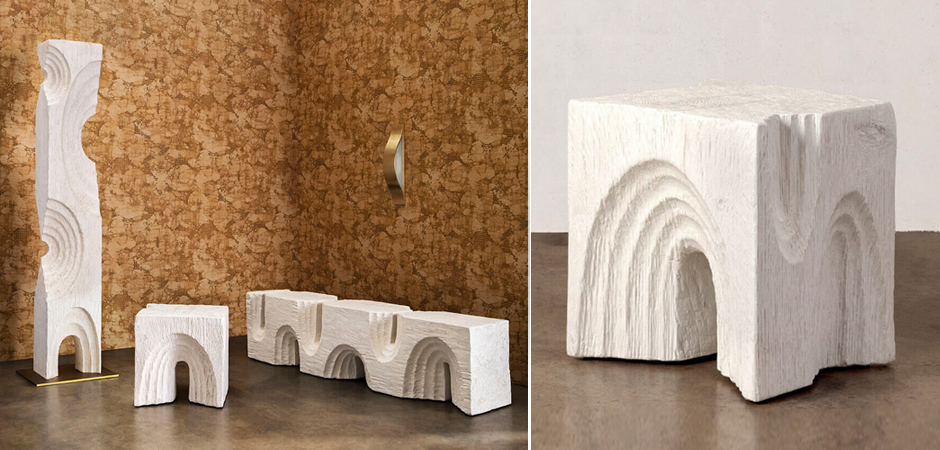 Приставной стол Kelly Wearstler Белый Echo Stool Приставной стол Kelly Wearstler Белый Echo Stool - Loft-Concept в Липецке