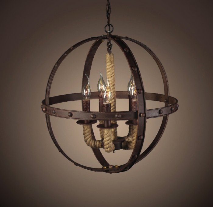 Люстра Spere Loft Rope Light Коричневый Люстра Spere Loft Rope Light Коричневый в Липецке | Loft Concept