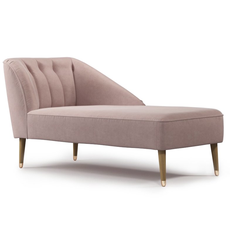 Кушетка Chaise Longue, Pink Cotton Velvet Розовый пастельный Кушетка Chaise Longue, Pink Cotton Velvet Розовый пастельный в Липецке | Loft Concept
