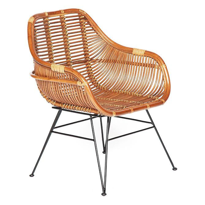 Кресло Rattan Wicker Chair Pitaya Древесина Черный Кресло Rattan Wicker Chair Pitaya Древесина Черный в Липецке | Loft Concept