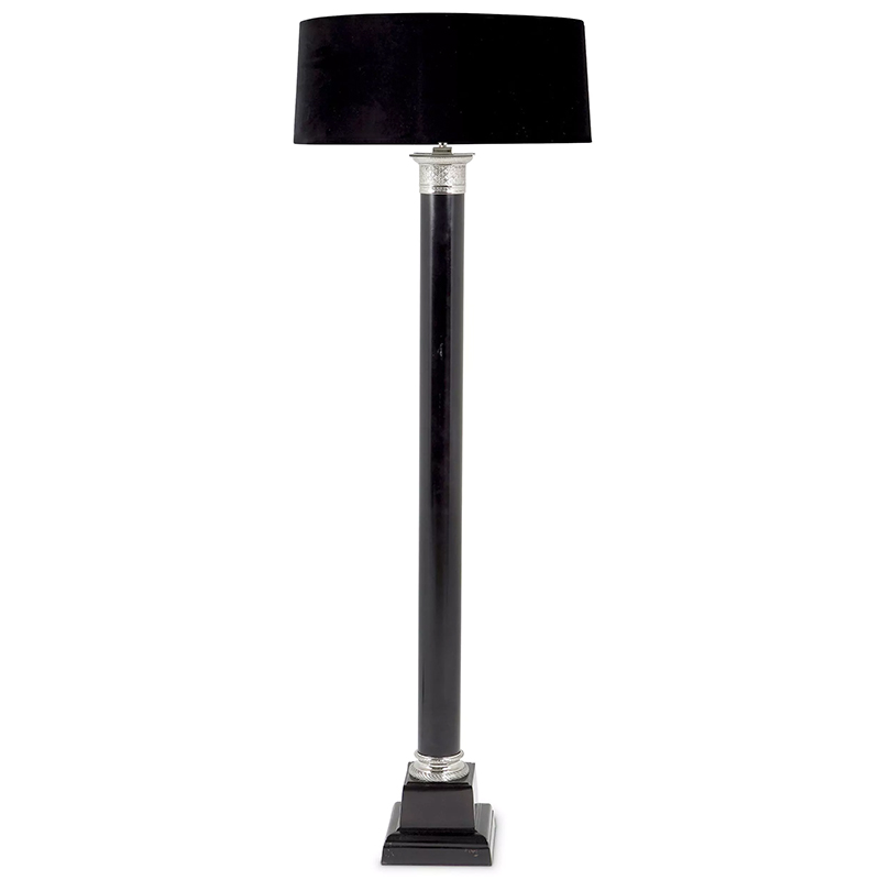 Торшер Eichholtz Floor Lamp Monaco Никель Черный Торшер Eichholtz Floor Lamp Monaco Никель Черный в Липецке | Loft Concept