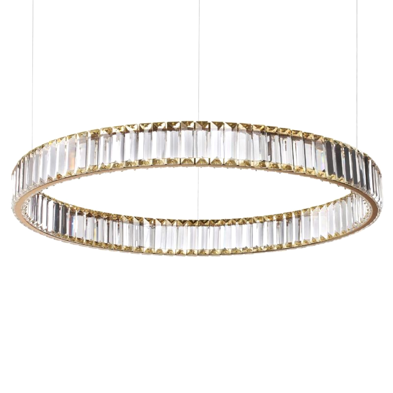 Люстра Хрустальная Ring Horizontal 1 кольцо Золотой Прозрачный Люстра Хрустальная Ring Horizontal 1 кольцо Золотой Прозрачный в Липецке | Loft Concept