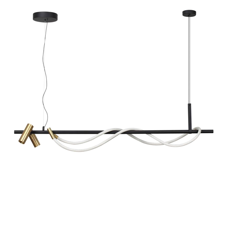 Подвесной Светильник LUKE LAMPCO TRACER LAMP Ширина 144 см Черный Белый Золотой Подвесной Светильник LUKE LAMPCO TRACER LAMP Ширина 144 см Черный Белый Золотой в Липецке | Loft Concept