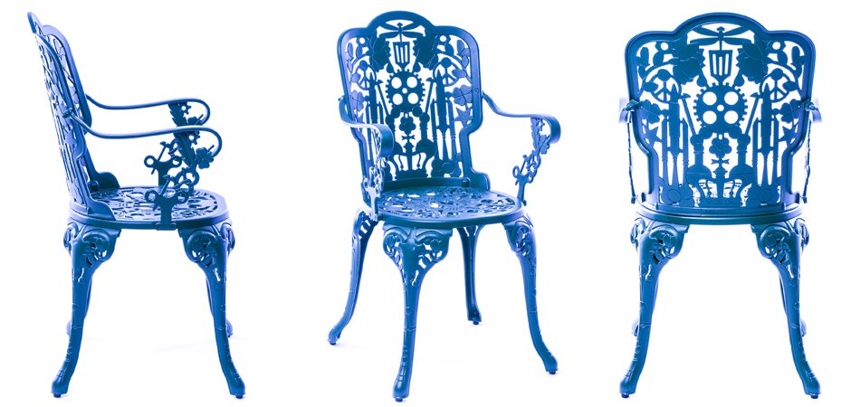 Стул Seletti Industry Collection ALUMINIUM ARMCHAIR – SKY BLUE Стул Seletti Industry Collection ALUMINIUM ARMCHAIR – SKY BLUE - Loft-Concept в Липецке
