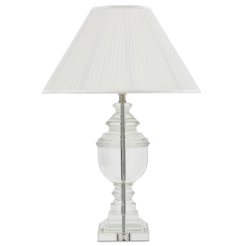 Настольная лампа Eichholtz Table Lamp Noble Прозрачный Белый Никель Настольная лампа Eichholtz Table Lamp Noble Прозрачный Белый Никель в Липецке | Loft Concept