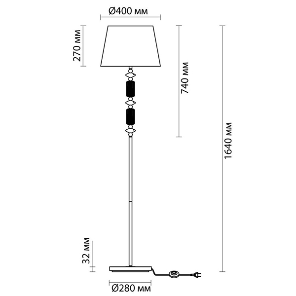Торшер Iris Fabric Lampshade Floor lamp Candy Торшер Iris Fabric Lampshade Floor lamp Candy в Липецке