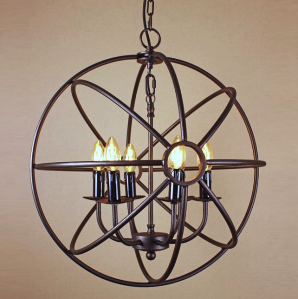 Люстра Orb Iron Farn Sphere Pendant Коричневый Люстра Orb Iron Farn Sphere Pendant Коричневый в Липецке | Loft Concept
