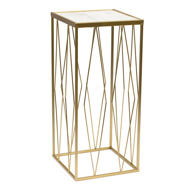 Подставка Geometric Interior Stand белый мрамор Золотой Белый Мрамор Bianco Подставка Geometric Interior Stand белый мрамор Золотой Белый Мрамор Bianco в Липецке | Loft Concept