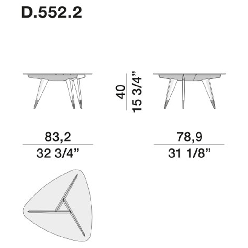 Дизайнерский кофейный стол со стеклянной столешницей Gio Ponti D.552.2 Coffee Table Дизайнерский кофейный стол со стеклянной столешницей Gio Ponti D.552.2 Coffee Table в Липецке