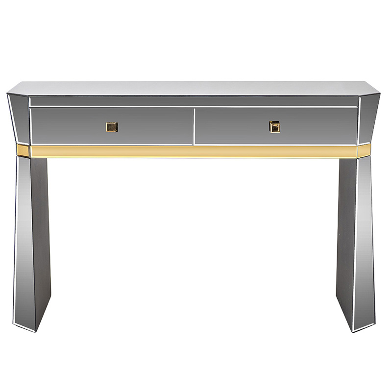 Консоль зеркальная Emiliano Mirrored Console Зеркало Золотой Консоль зеркальная Emiliano Mirrored Console Зеркало Золотой в Липецке | Loft Concept