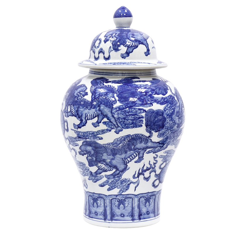 Ваза Blue White Chinese Dragon Vase Синий Белый Ваза Blue White Chinese Dragon Vase Синий Белый в Липецке | Loft Concept