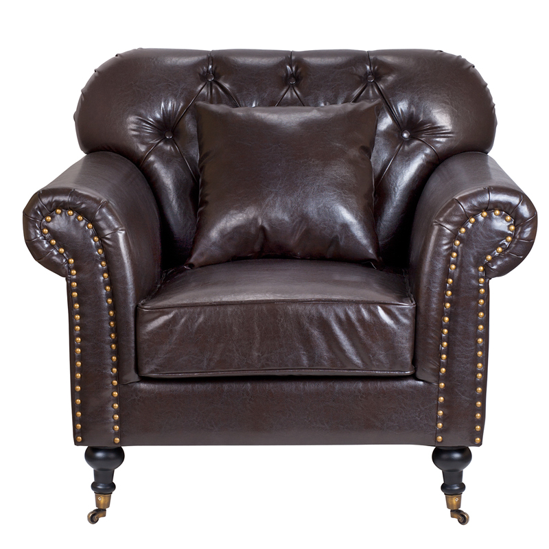 Кресло Taddeo Armchair brown Коричневый Кресло Taddeo Armchair brown Коричневый в Липецке | Loft Concept