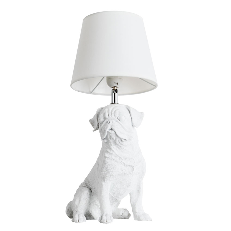 Настольная лампа White Bulldog Table Lamp Белый Настольная лампа White Bulldog Table Lamp Белый в Липецке | Loft Concept