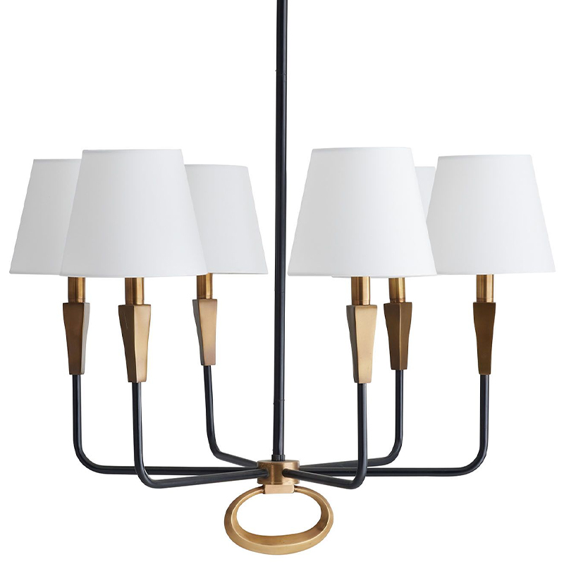 Люстра Arteriors JEREMIAH CHANDELIER Бронза Белый Черный Люстра Arteriors JEREMIAH CHANDELIER Бронза Белый Черный в Липецке | Loft Concept