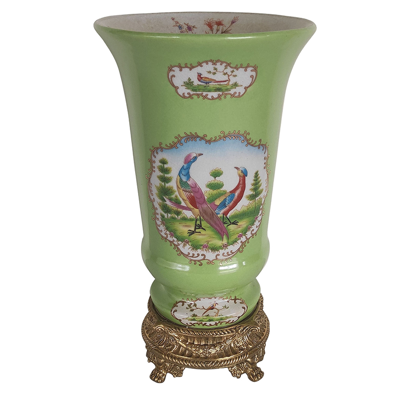 Ваза Gabino Green Vase Бронза Мульти Зеленый Ваза Gabino Green Vase Бронза Мульти Зеленый в Липецке | Loft Concept